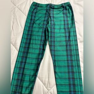 Women’s Green Plaid Leggings